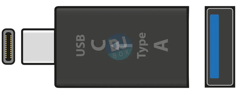 USB3.0 Type-A Socket to Type-C Plug OTG Adaptor at DJbox.ie DJ Shop