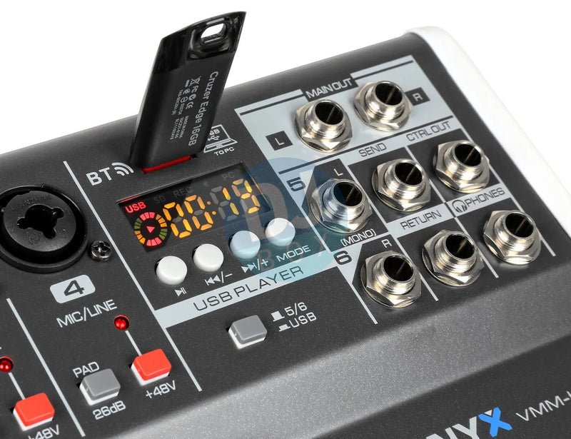 Vonyx Vonyx VMM-K602 6 Channel mixer with DSP DJbox.ie DJ Shop