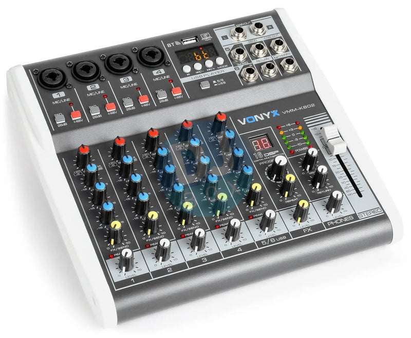 Vonyx Vonyx VMM-K602 6 Channel mixer with DSP DJbox.ie DJ Shop