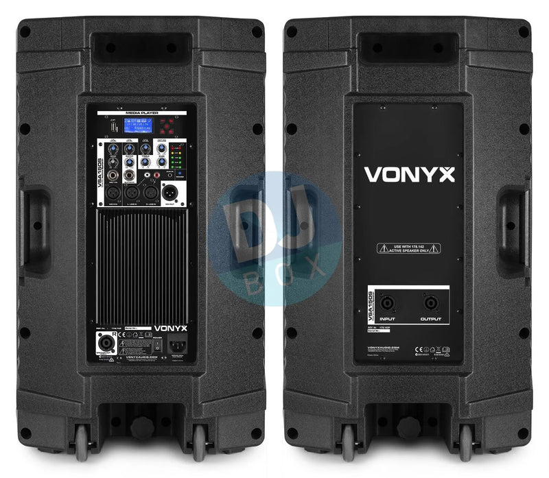 Vonyx Vonyx VSA150S ACTIVE STEREO SPEAKER SET 15" DJbox.ie DJ Shop